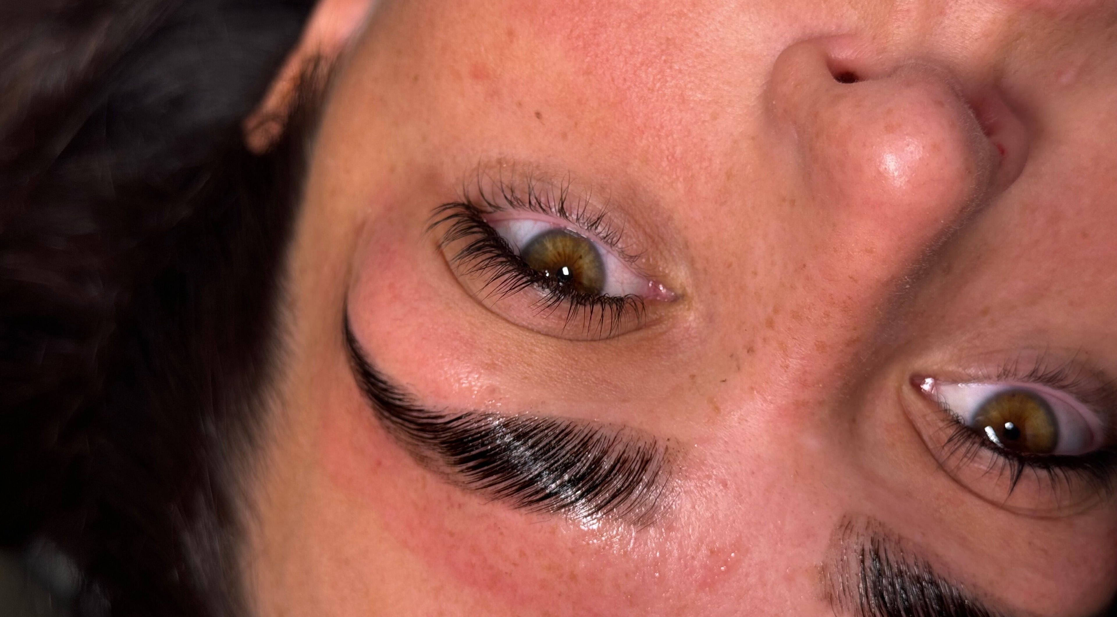 Close-up of expertly styled lashes at That Lash Tech, Wyke, England, GB showcasing stunning attention to detail.