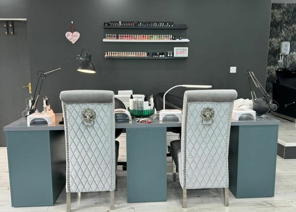 Chic nail station at Shhh by Maggie Bailieboro, County Cavan, County Cavan, IE, showcasing stylish manicure setup.