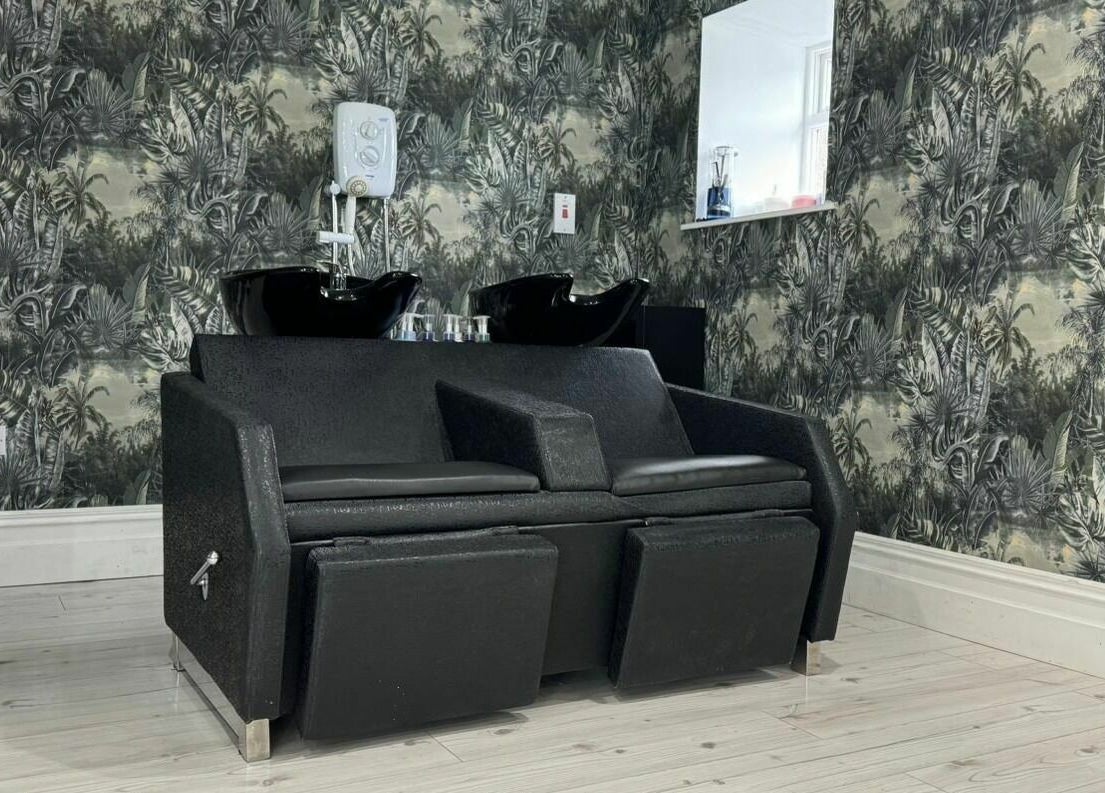 Luxurious wash station with jungle decor at Shhh by Maggie Bailieboro, County Cavan, County Cavan, IE.