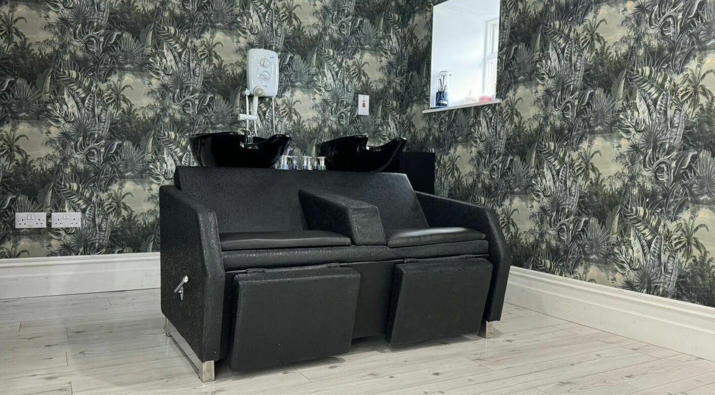 Luxurious wash station with jungle decor at Shhh by Maggie Bailieboro, County Cavan, County Cavan, IE.