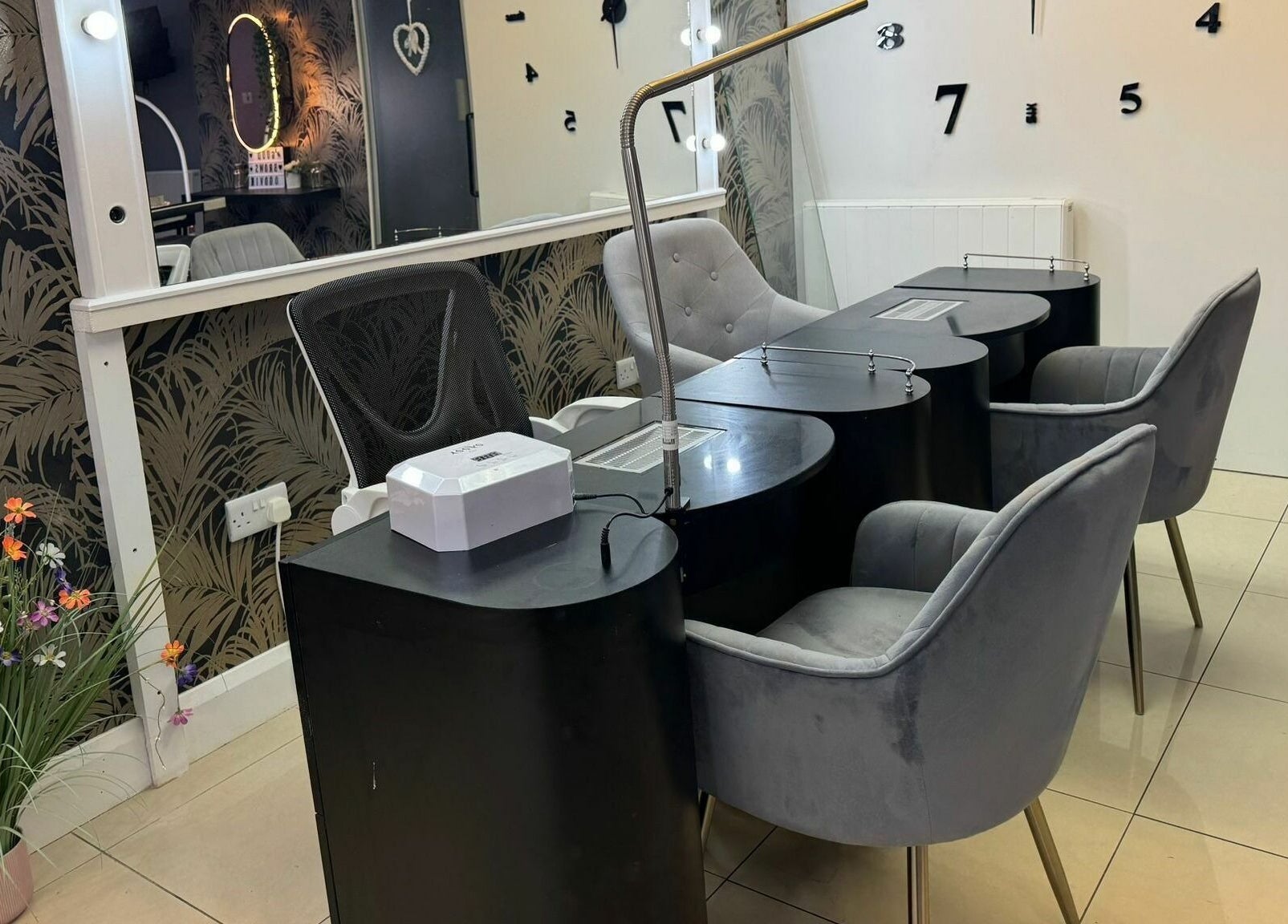 Modern salon seating at Shhh... by Maggie, Virginia, County Cavan, IE, featuring stylish chairs and decor.