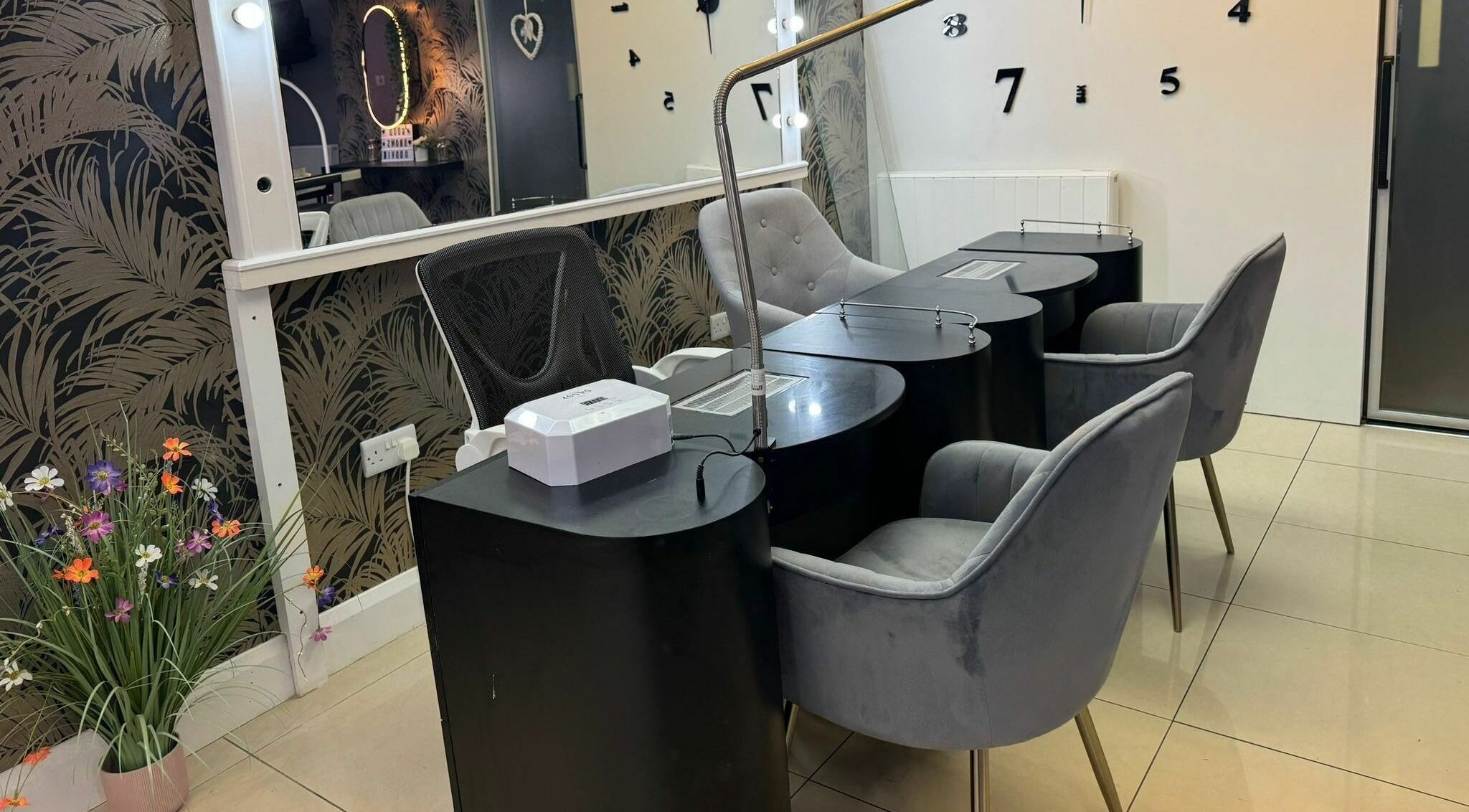 Modern salon seating at Shhh... by Maggie, Virginia, County Cavan, IE, featuring stylish chairs and decor.