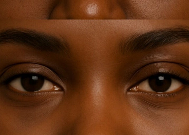 Close-up of expertly shaped eyebrows at Beauty Style Rbs Camouflage, Toronto, Ontario, CA.
