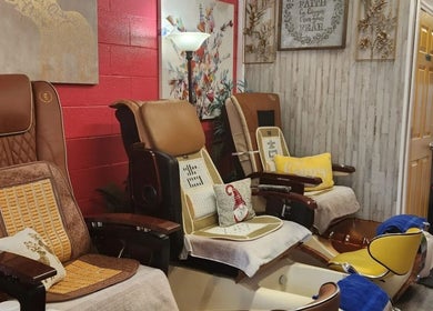 Luxurious pedicure chairs at Thai Nails House by Ann in Denver, Colorado, US, offering a relaxing experience.