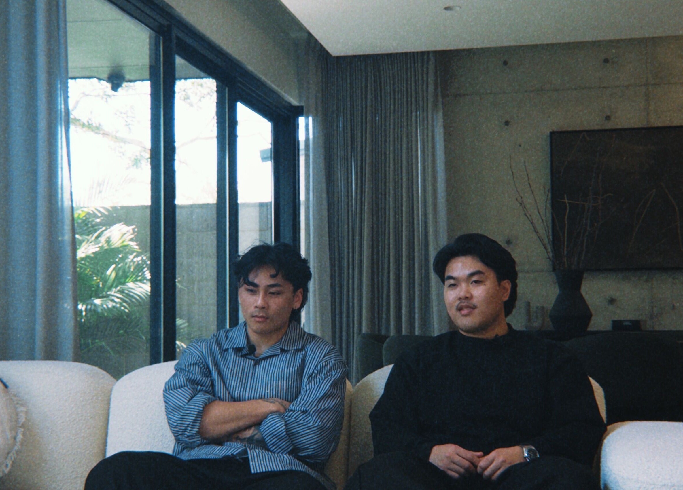 Comfortable lounge seating at NewtsTheBarber x KapitalCuts in Perth, Western Australia, AU.