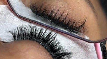 Close-up of styled eyelashes at Wake Up Flawless 868 in Arouca, Tunapuna/piarco Regional Corporation, TT.