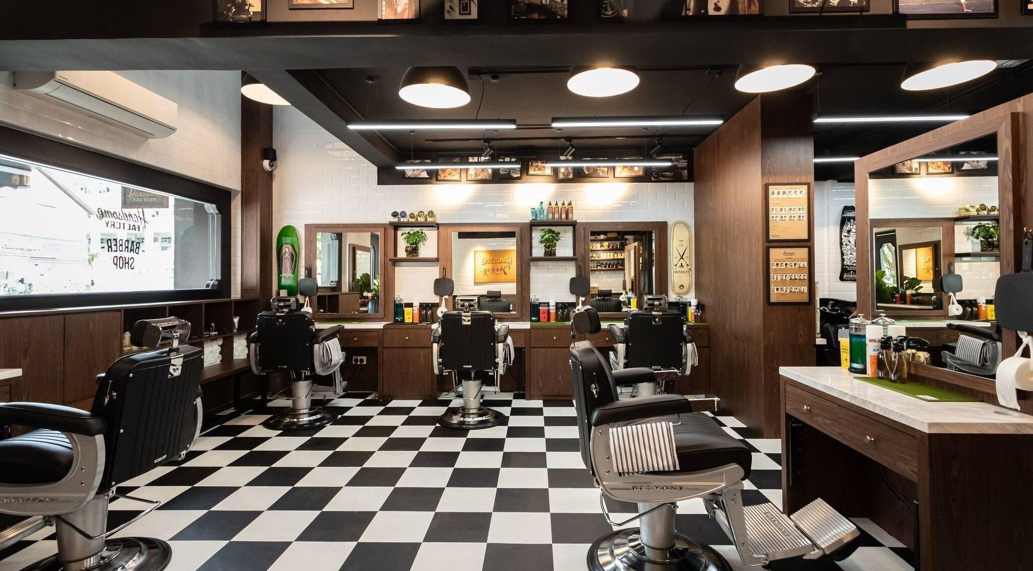 Tsim Sha Tsui | Handsome Factory Barber Shop offers a stylish interior in Kowloon, Kowloon, HK for premium grooming.