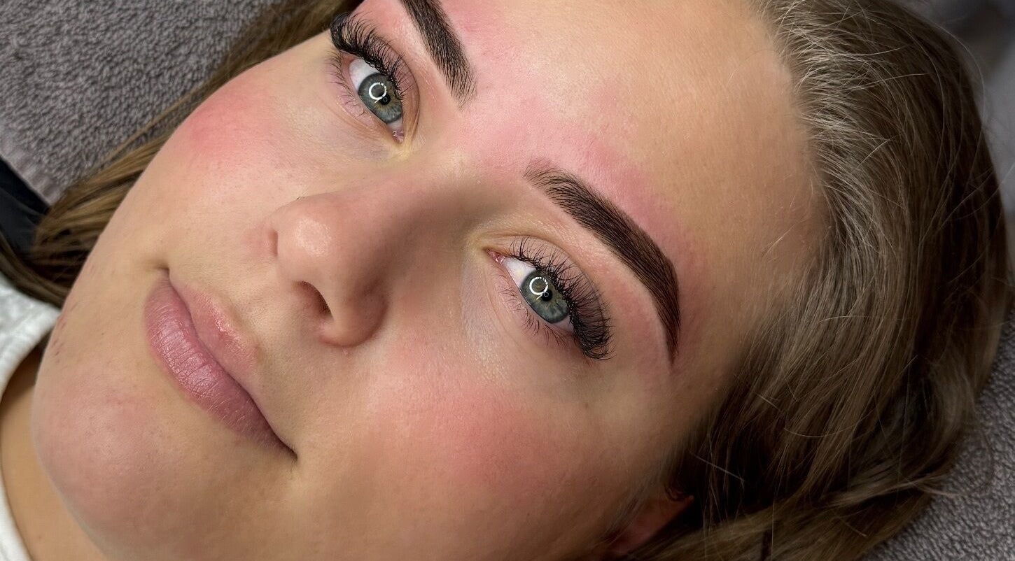 Close-up of perfectly shaped eyebrows at The Self Love Lab, Alfredton, Victoria, AU.