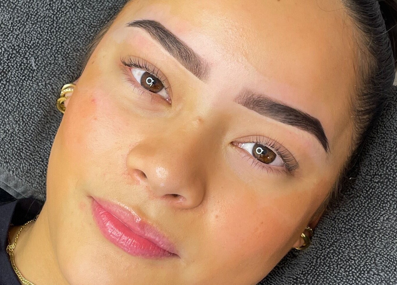 Perfectly shaped eyebrows during a beauty session at The Self Love Lab, Alfredton, Victoria, AU.