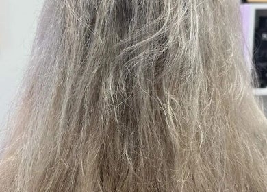 Natural blonde hair in Haircare Pro Salon Academy Shop Qew | Cawthra in Mississauga, Ontario, CA.
