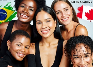Smiling diverse group at Haircare Pro Salon Academy Shop Qew | Cawthra, Mississauga, Ontario, CA.