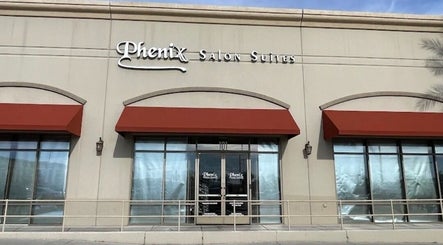 The Curl Studio exterior at Las Vegas, Nevada, US with red awnings and modern storefront.