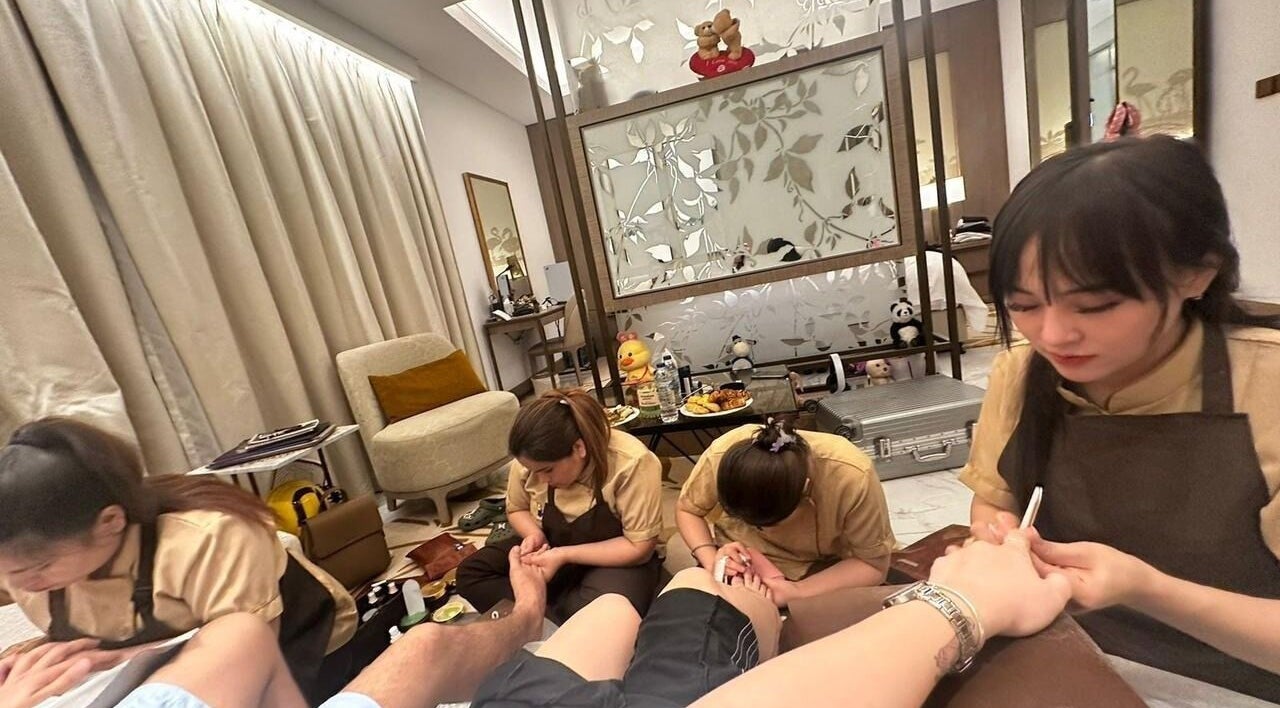 Relaxing nail care at New Tec Saloon - Home Services, Dubai, Dubai, AE.