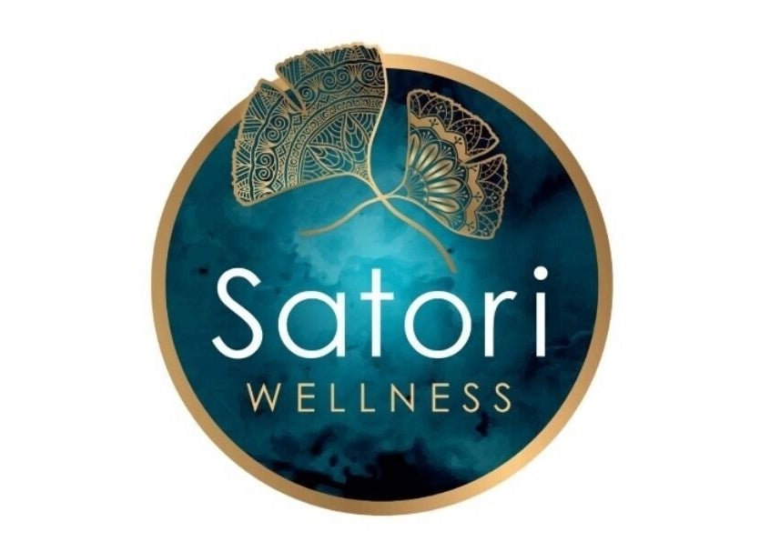 Satori Wellness logo featuring intricate ginkgo design, located at NORTH STAR RETREAT, Melkbosstrand, Western Cape, ZA.
