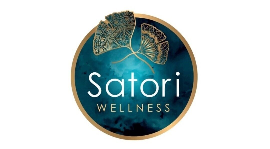 Satori Wellness logo featuring intricate ginkgo design, located at NORTH STAR RETREAT, Melkbosstrand, Western Cape, ZA.
