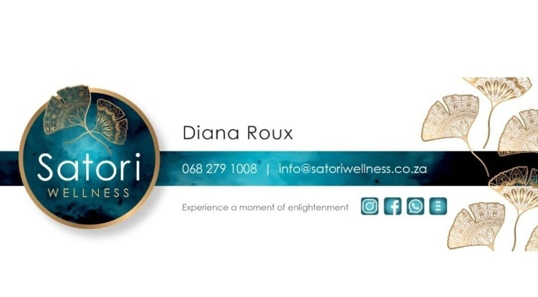 Satori Wellness @ NORTH STAR RETREAT contact card, Melkbosstrand, Western Cape, ZA, featuring elegant design.