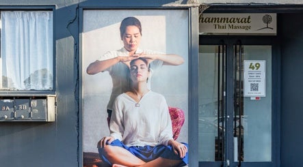 Entrance of Thammarat Thai Massage in Ponsonby, Auckland showcasing a serene massage image.