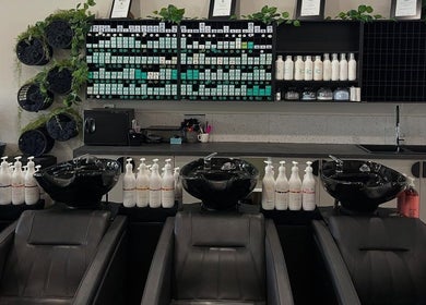 Modern hair wash station at Unique Creations for Hair, Australind, Western Australia, AU.