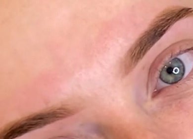 Detailed view of expertly shaped eyebrows at Get.Foxxed - WOLLONGONG, Fairy Meadow, New South Wales, AU.