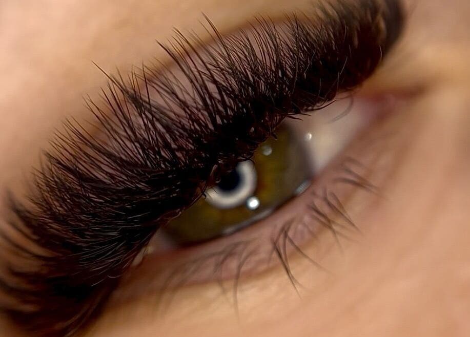 Close-up of a lush eyelash extension at Get.Foxxed - SHELLHARBOUR in Warilla, New South Wales, AU.