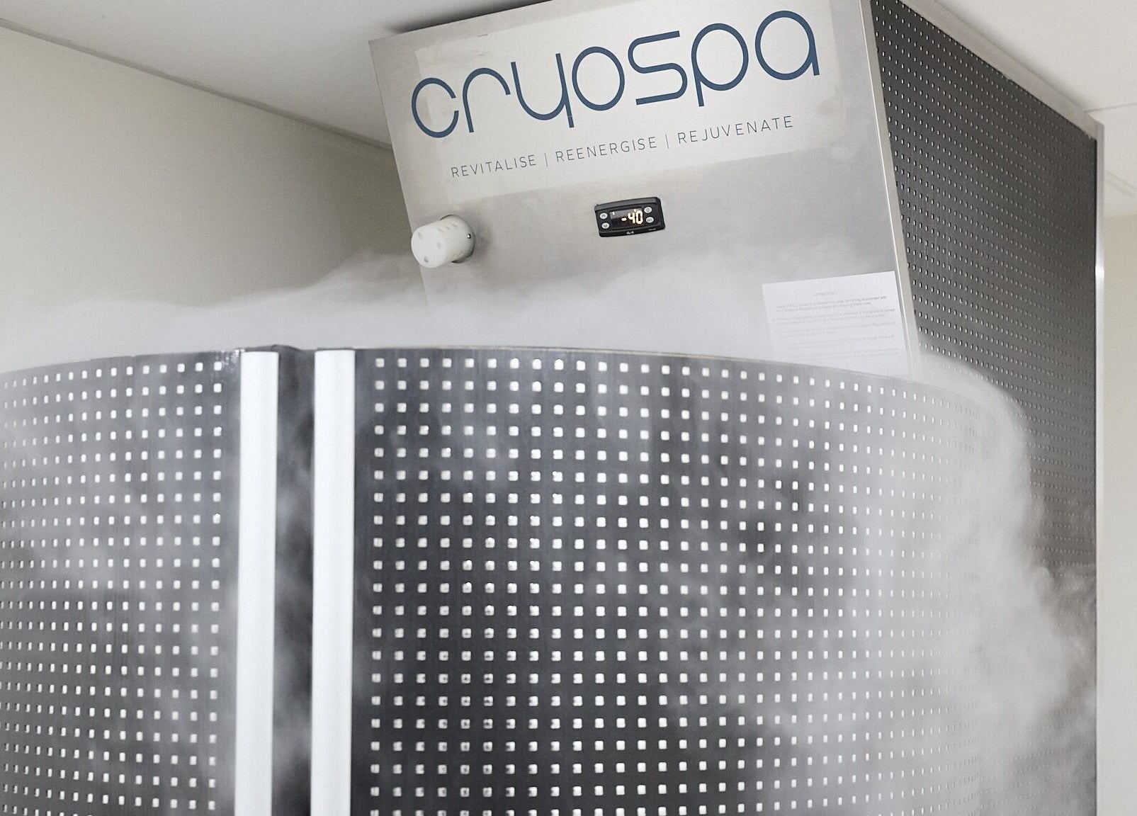 Cryotherapy chamber at Cryospa Clinics, Crows Nest, New South Wales, AU, delivering revitalizing cold therapy.