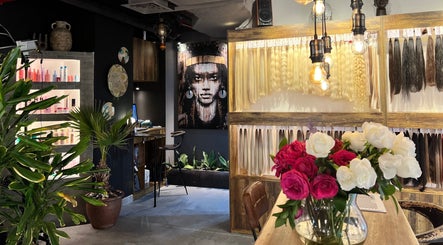 Chic interior of Paulista Beauty Salon, Dubai with vibrant decor and beauty products on display.