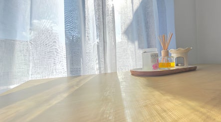 Calming aromatherapy setup at The Siri Beauty & Eyelashes, Busselton, Western Australia, AU.