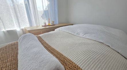 Cozy treatment room at The Siri Beauty & Eyelashes in Busselton, Western Australia, AU with soft linens.