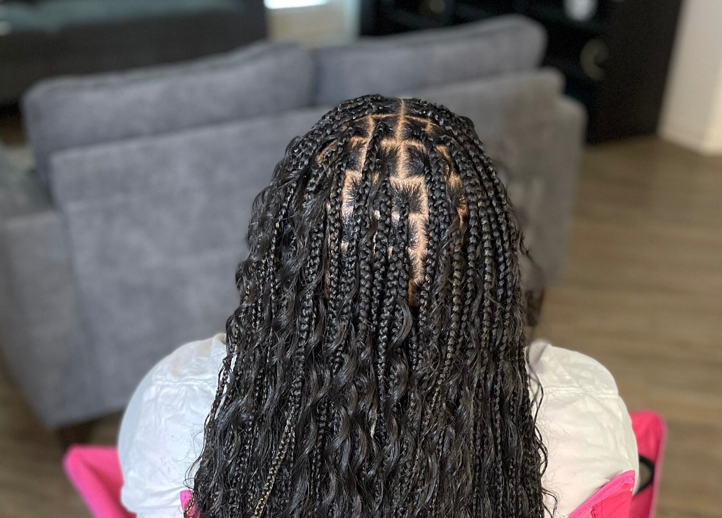Intricate braids at I Am Natorious in Orange Park, Florida, US showcasing detailed hair artistry.