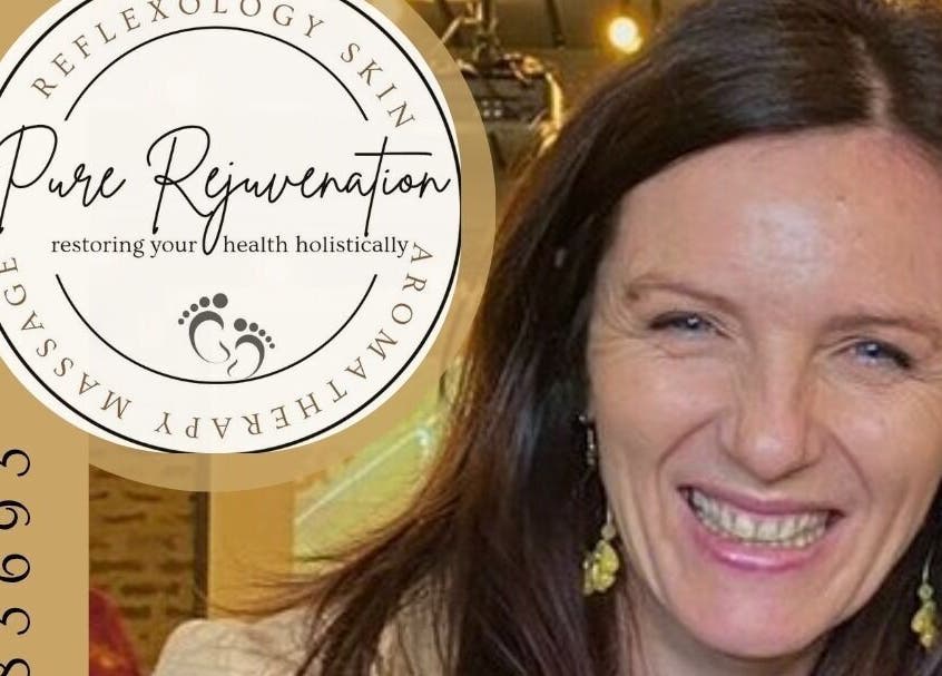 Smiling woman promoting Pure Rejuvenation - Glenwood Durban, a wellness space in Durban, KwaZulu-Natal, ZA.