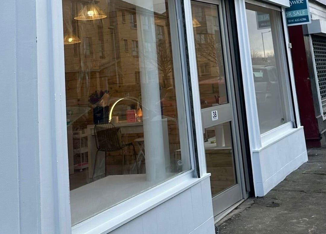 Front view of Rachael Louise & Co, a beauty venue in Glasgow, Scotland, GB, showcasing its inviting exterior.