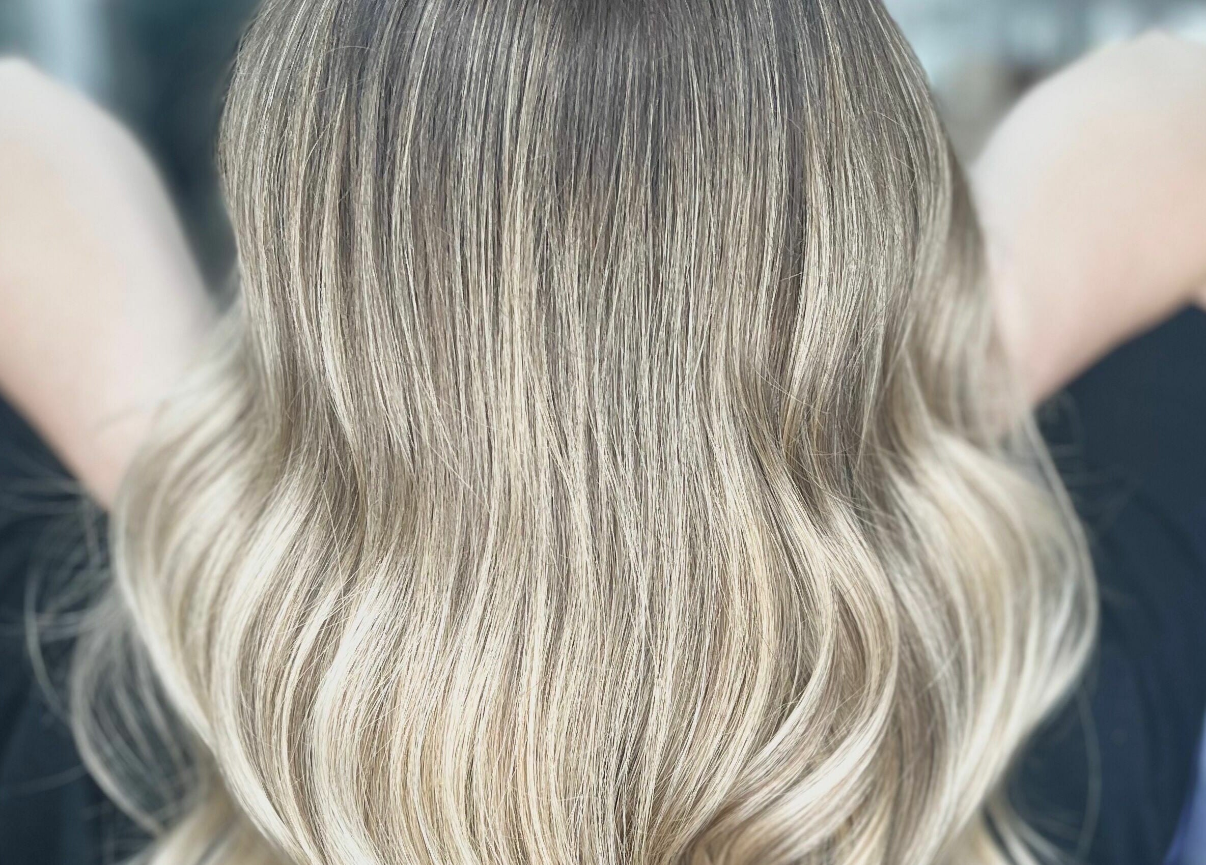 Stunning blonde waves styled at Maverick Hair Studio in Angmering, England, GB.