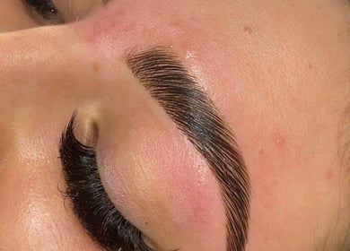 Perfectly groomed eyebrow and eyelash enhancement at TAMED by Emily Taylor, St Leonards, New South Wales, AU.
