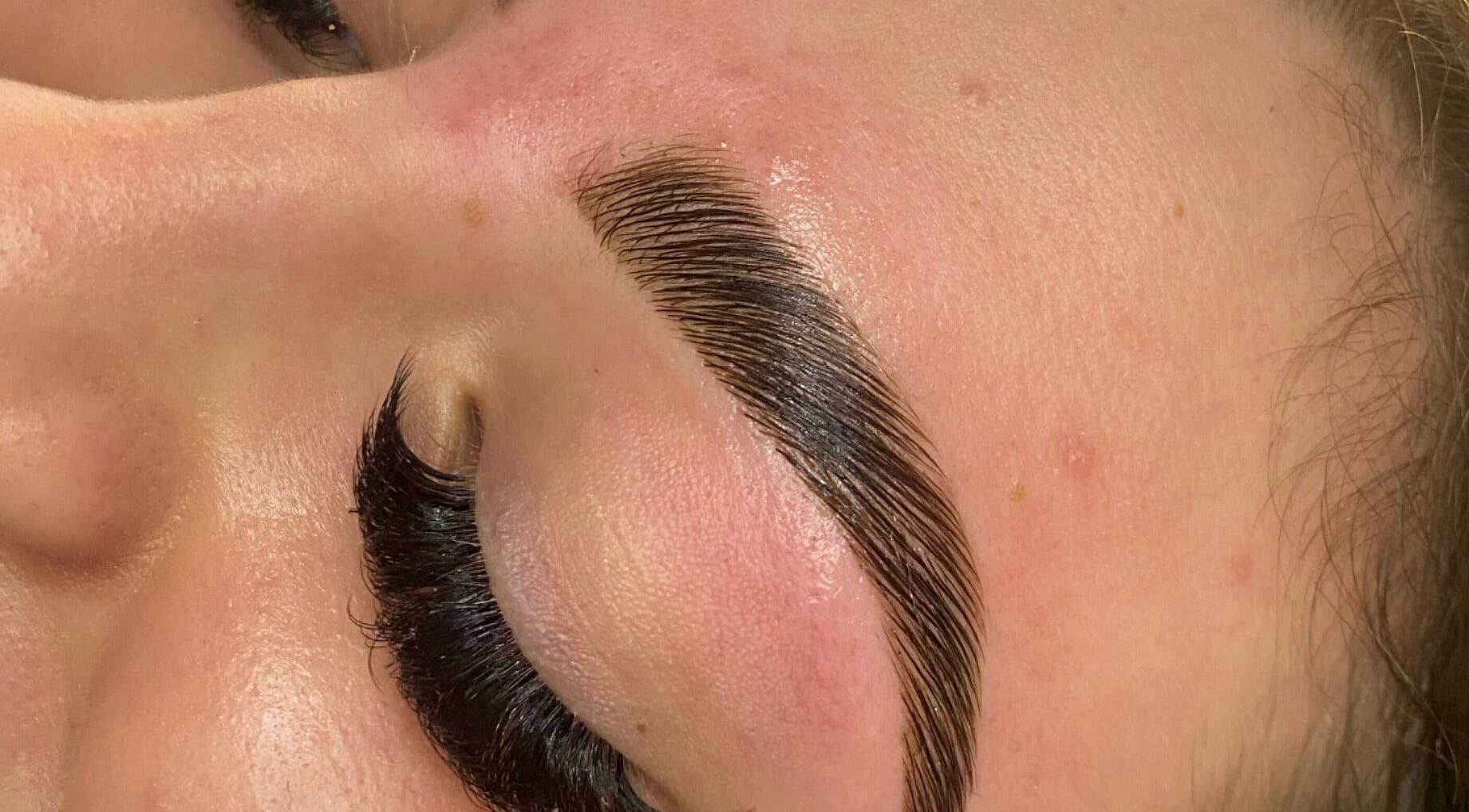 Perfectly groomed eyebrow and eyelash enhancement at TAMED by Emily Taylor, St Leonards, New South Wales, AU.