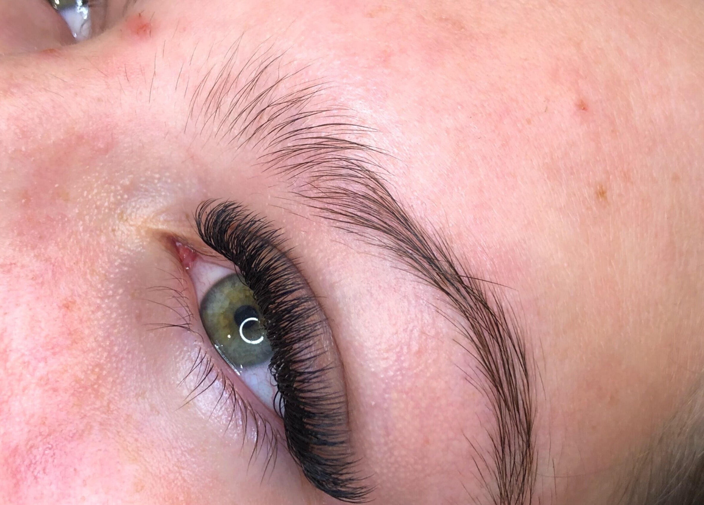 Close-up of lush eyelash extensions at TAMED by Emily Taylor, St Leonards, New South Wales, AU.
