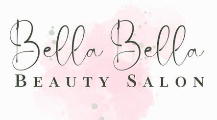 Logotipo de Bella Bella Beauty Salon en San Pedro Sula, Cortés Department, HN, con fondo rosa elegante.