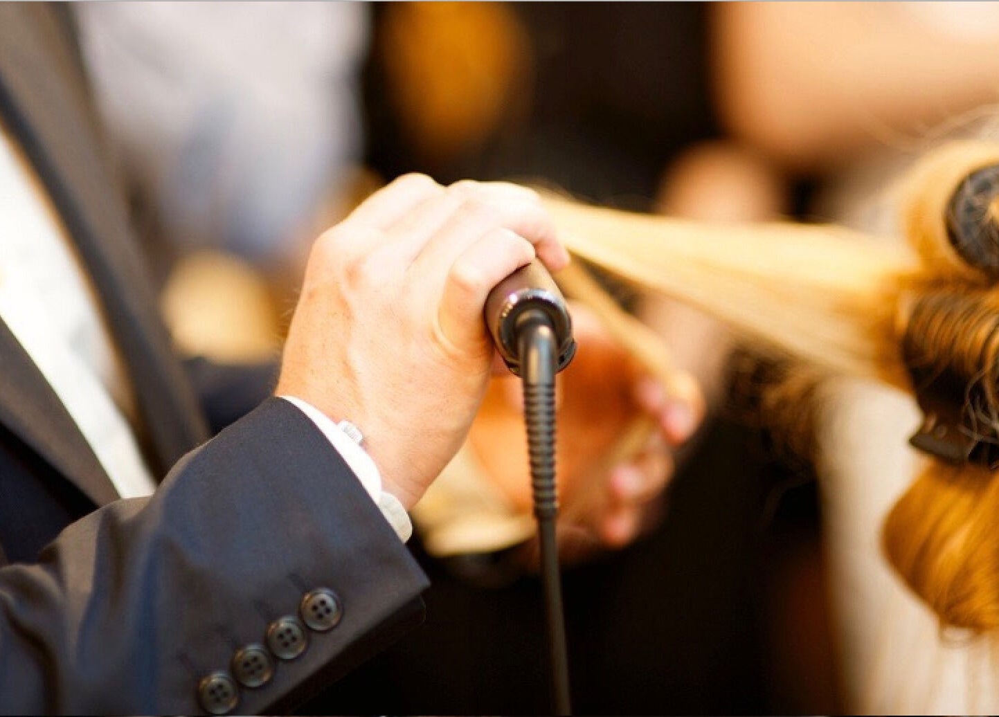 Professional hair styling at La Bohème Hub in Lisburn, Northern Ireland, GB, showcasing elegant curls.