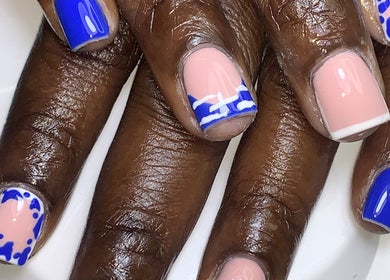 Stylish nail art at Head 2 Toes Beauty Palace, Bridgetown, Saint Michael, BB.