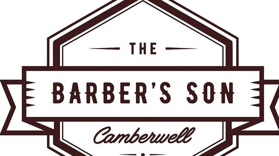 The Barbers Son Camberwell logo, Melbourne, Victoria, AU, showcasing vintage style.