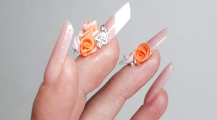 Intricate floral nail art at The Nail And Beauty Shed, Bryngwran, Cymru, GB. Perfect for sophisticated styles.