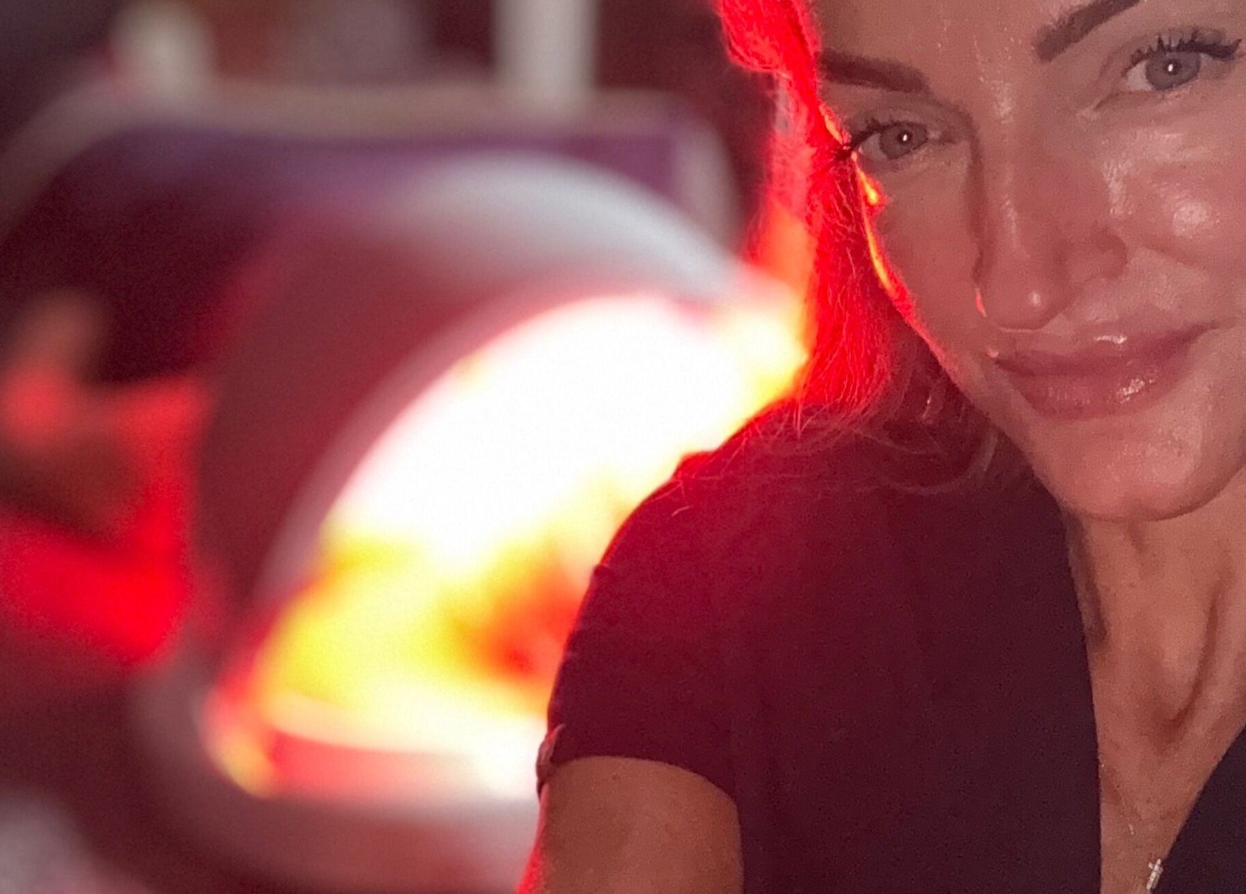 Facial treatment at Ritual in Glasgow, Scotland, GB with warm glowing light ambiance.