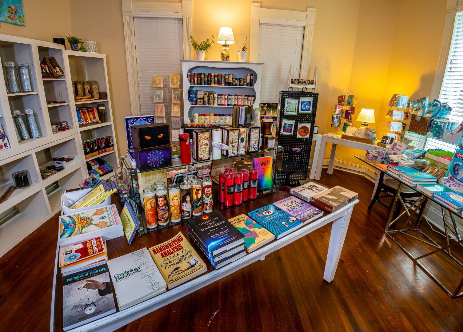 Oracle & Sage - 78 Spring Street's inviting shop in Eureka Springs, Arkansas, US, featuring wellness products.