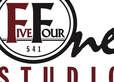 541 William St. Fredericksburg, Virginia, US studio emblem logo in bold typography.