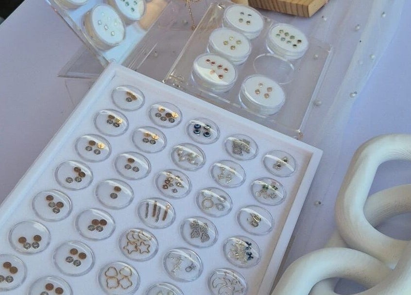 Intricate jewelry collection at Sanctuary Eleven-Daisy Chains, Royal Leamington Spa, England, GB.