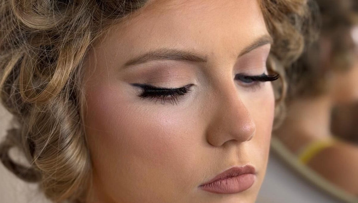 Close-up of elegant makeup from Makeup and Glow by Fran, Daybrook, England, GB.