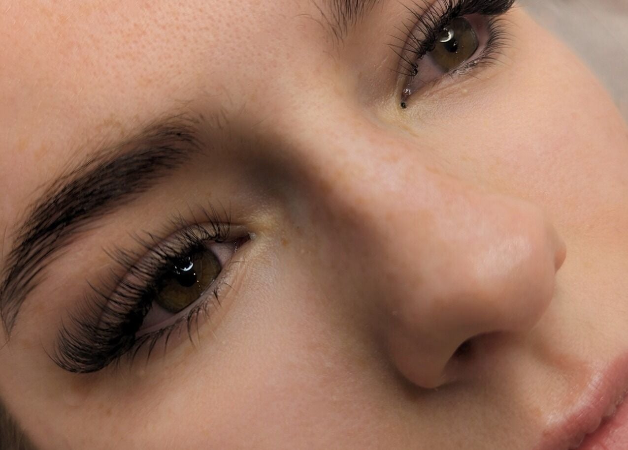 Close-up of expertly enhanced lashes at Makeup and Glow by Fran, Daybrook, England, GB.