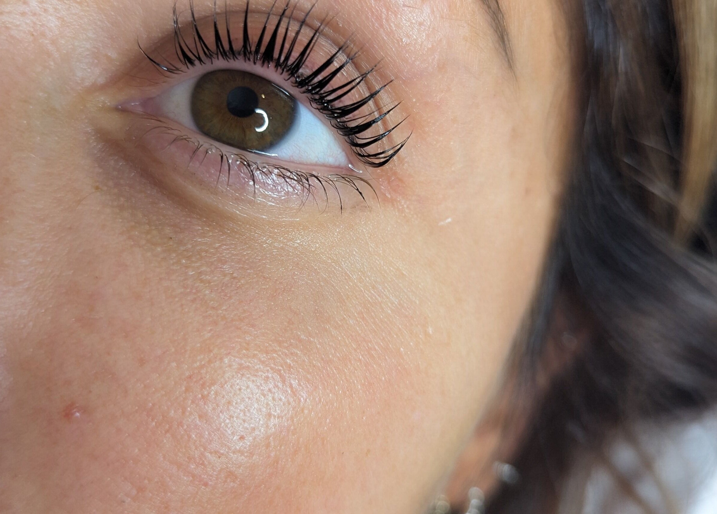 Close-up of expertly applied eyelashes at Makeup and Glow by Fran, Daybrook, England, GB.