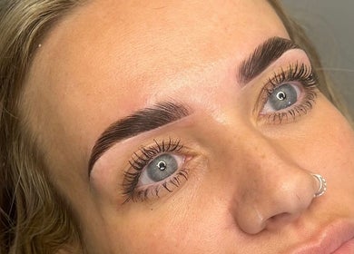 Close-up of perfect eyebrow styling at Brows By LC, Edinburgh, Scotland, GB.