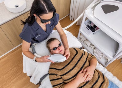 Facial treatment at Plush Skin Body and Beauty in East Toowoomba, Queensland, AU. Professional skin care service.