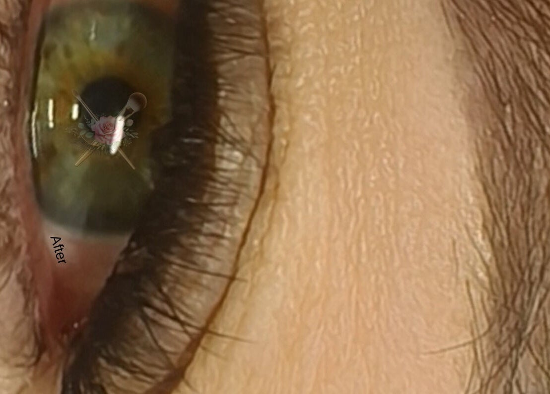 Close-up of enhanced lashes at Beautiful New U, Boksburg, Gauteng, ZA.